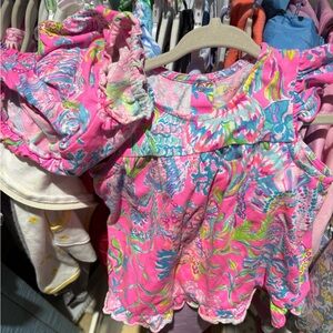 Lilly Pulitzer Pink and Blue Patterned Dress